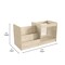 Flash Furniture Bright Beginnings Commercial Grade Modular Double Sided 2 Tier Wooden Classroom Book Display Shelf with Transparent Storage Bin, Natural MK-KE20789-GG - alternate 3
